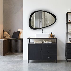 Dekoratif Ayna Siyah Çerçeve 70x50