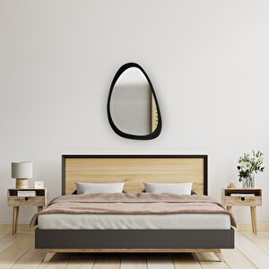 Dekoratif Ayna Siyah Çerçeve 70x50