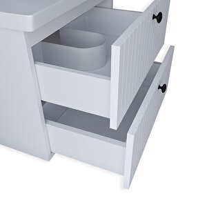 Hanoi 80 Cm MDF Banyo Dolabı Seti Ve Boy Dolabı Beyaz
