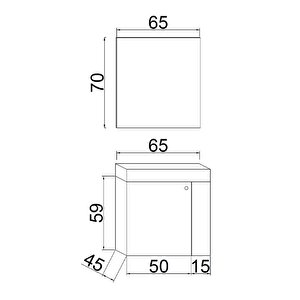 Peru 65 Cm MDF Banyo Dolabı Seti Ve Boy Dolabı Beyaz