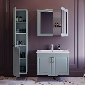 Teta Home Münih 80 Cm Banyo Dolabı Seti Ve Boy Dolabı