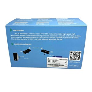 Novacom Nvc-hdwe150 Hdmi Extender Wireless Transmitter Görüntü Ve Ses Aktarıcı