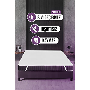 Su Sıvı Geçirmez. Su Emmez, Yatağınızı Terletmez. Yatak Koruyucu Alez Pamuklu 200x200cm Dört Köşe Lastikli