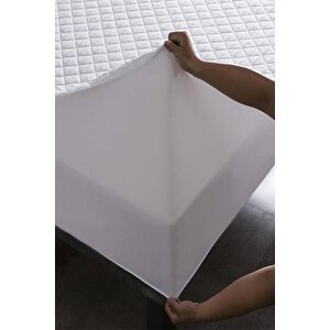 Sıvı Geçirmez Alez, Çift Kişilik, Mikrofiber, Kapitoneli Fitted (160x200)