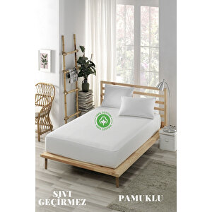 Sıvı Geçirmez Alez, Çift Kişilik, Pamuklu, Fitted (140x200) 140x200 cm