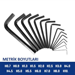 Workpro Wp222018 30 Parça Uzun Boy Cr-v Metrik/i̇nç Profesyonel Allen Anahtar Takımı