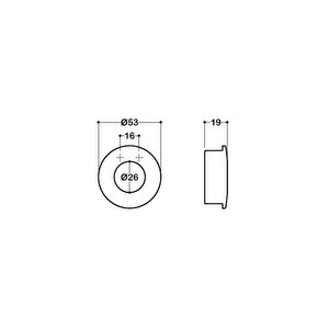 7480 Antik Renkli Gömme Kulp 16 Mm