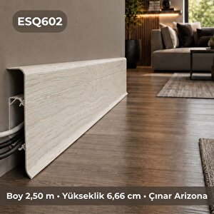 Esquero Kablo Kanallı PVC Süpürgelik 250 cm, Açılabilir Kapaklı, Çınar Arizona, ESQ602