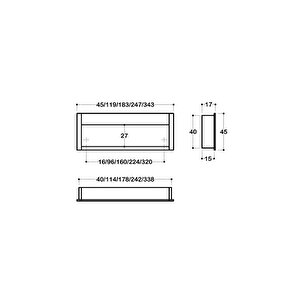 2163 Füme Renk Gömme Kulp 224 Mm