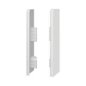 Espumo Suya Dayanıklı Kompozit Süpürgelik 8 Cm Bitiş Kapağı Aksesuarı (1 Paket - 2 Adet) - Beyaz - Esp201
