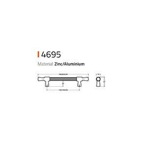 4697 Klasik Kulp Antik Renk 320 Mm