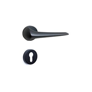 Maja Rozetli Kapı Kolu Siyah Yale