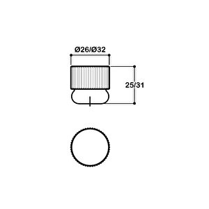 Tek Delikli Kulp  Füme Renk 34 Mm