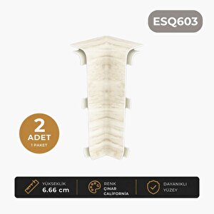 Esquero Pvc Süpürgelik Çınar California - Esq603 İç Köşe Aksesuarı (1 Paket - 2 Adet)