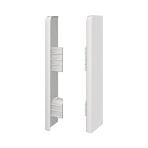 Espumo Suya Dayanıklı Kompozit Süpürgelik 8 Cm Bitiş Kapağı Aksesuarı (1 Paket - 2 Adet) - Açık Gri - Esp202
