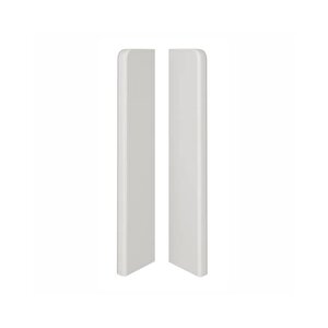 Espumo Suya Dayanıklı Kompozit Süpürgelik 8 Cm Bitiş Kapağı Aksesuarı (1 Paket - 2 Adet) - Açık Gri - Esp202