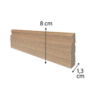 Verissimo Archer Lake Pvc Kaplı Süpürgelik 8 Cm - 2,80 Metre
