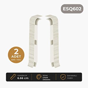 Esquero Pvc Süpürgelik Çınar Arizona - Esq602 Bitiş Kapağı Aksesuarı (1 Paket - 2 Adet)