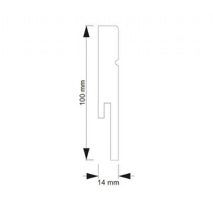 Verissimo Danica Beyaz Lake Pvc Kaplı Süpürgelik 10 Cm - 2,50 Metre