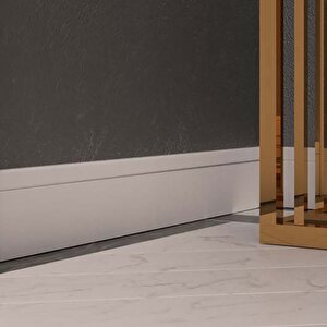 Verissimo Danica Beyaz Lake Pvc Kaplı Süpürgelik 10 Cm - 2,50 Metre