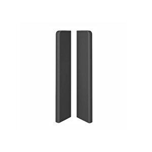 Espumo Suya Dayanıklı Kompozit Süpürgelik 8 Cm Bitiş Kapağı Aksesuarı (1 Paket - 2 Adet) - Antrasit - Esp205