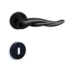 Vala Rozetli Kapı Kolu Siyah Oda