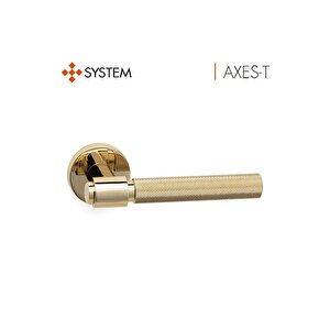 Axes-t Rozetli Kapı Kolu Altın Renk Yale