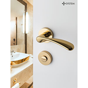 Perle Rozetli Kapı Kolu Antik Wc