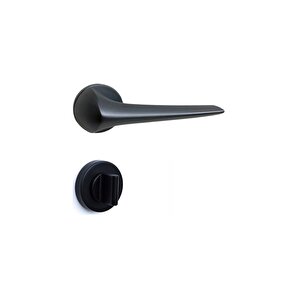 Maja Rozetli Kapı Kolu Siyah Wc