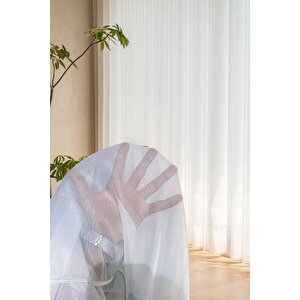 Krep Bambu Tül Perde Ekstra Gramajlı Dökümlü 1x3 Sık Pile - Kırışmaz Ütü Gerektirmez 360x270 cm