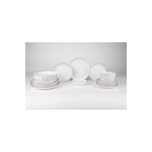Bone Luz Form Yemek Takımı Altın 24 Parça 6 Kişilik