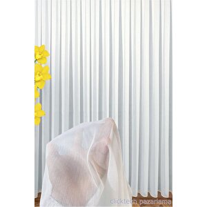 Krep Bambu Tül Perde Ekstra Gramajlı Dökümlü 1x2 Seyrek Pile - Kırışmaz Ütü Gerektirmez 500x265 cm