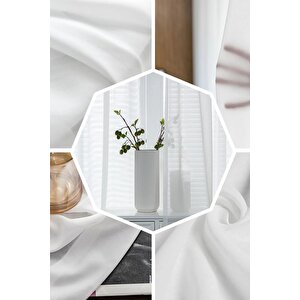 Taç Krep Bambu Tül Perde Ekstra Gramajlı Dökümlü 1x3 Sık Pile - Kırışmaz Ütü Gerektirmez