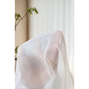 Krep Bambu Tül Perde Ekstra Gramajlı Dökümlü 1x2 Seyrek Pile - Kırışmaz Ütü Gerektirmez 300x220 cm