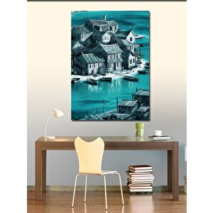 Kanvas Tablo Sahil Kasabası 70x100 cm