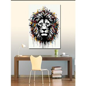 Kanvas Tablo Renkli Aslan 70x100 cm