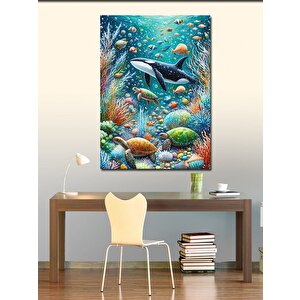 Kanvas Tablo Su Altı Canlıları 100x140 cm