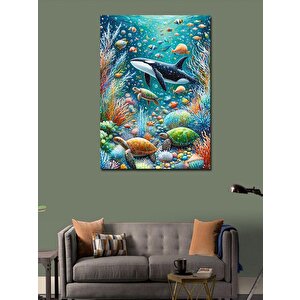 Kanvas Tablo Su Altı Canlıları 100x140 cm