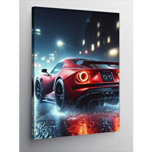 Kanvas Tablo Kırmızı Spor Araba 70x100 cm