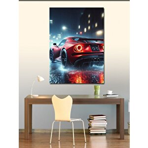 Kanvas Tablo Kırmızı Spor Araba 70x100 cm