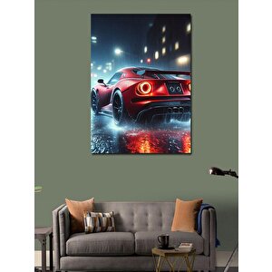 Kanvas Tablo Kırmızı Spor Araba 70x100 cm