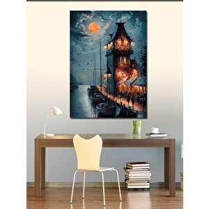 Kanvas Tablo Liman Şehri 70x100 cm