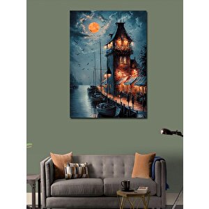 Kanvas Tablo Liman Şehri 70x100 cm