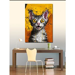 Kanvas Tablo Şaşkın Kedi