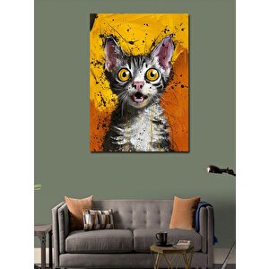 Kanvas Tablo Şaşkın Kedi