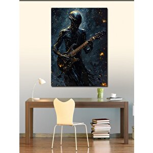 Kanvas Tablo Elektro Gitar Çalan Uzaylı 100x140 cm