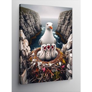 Kanvas Tablo Martı Ve Yavruları