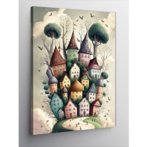 Kanvas Tablo Renkli Binalar 70x100 cm