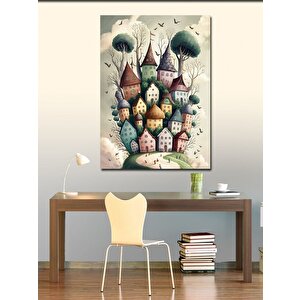 Kanvas Tablo Renkli Binalar 70x100 cm