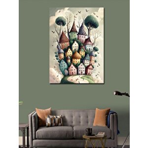 Kanvas Tablo Renkli Binalar 70x100 cm
